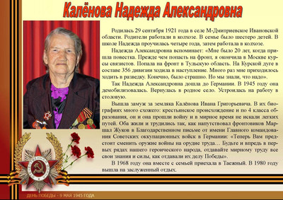 Калёнова Надежда Александровна