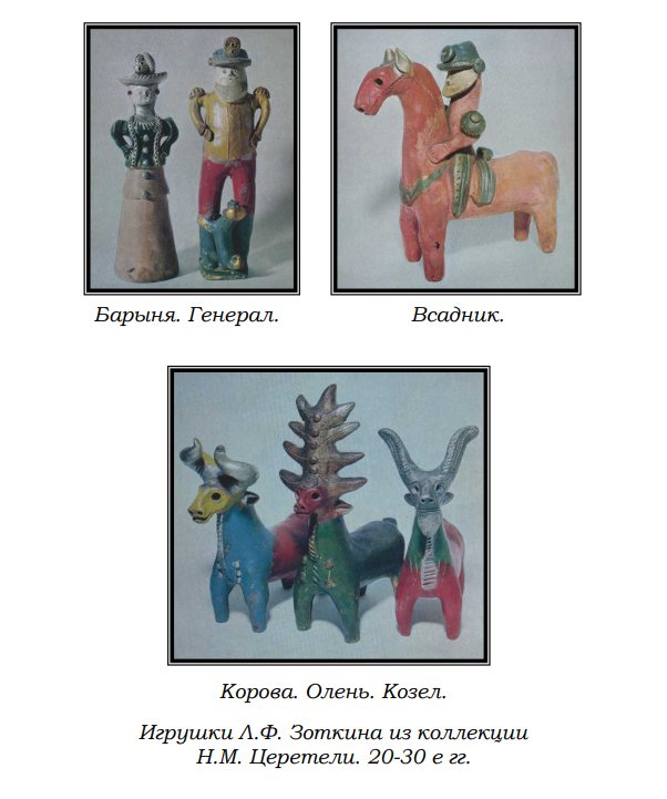Игрушки Л.Ф. Зоткина из коллекции Н.М. Церетели. 20-30 е гг.
